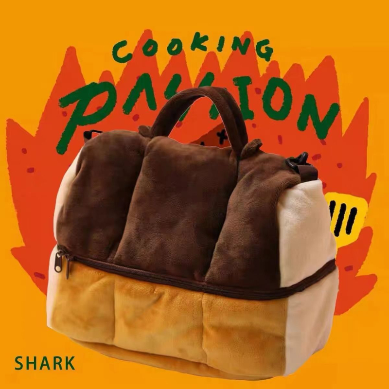 Toast kozmetička torbica velikog kapaciteta, slojevita organizacija, prijenosna putna torba za žene, zatvaranje na zip, materijal tkanina