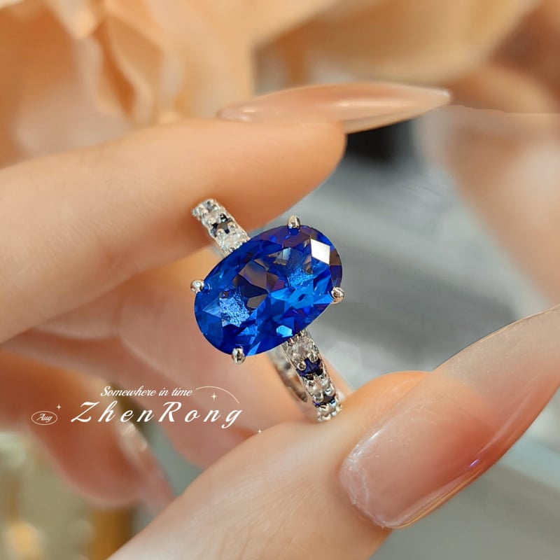 Prsten • Bakreni • Zhen Rong • Dijamantno obrađeno • Geometrijski dizajn (Unisex, Retro)