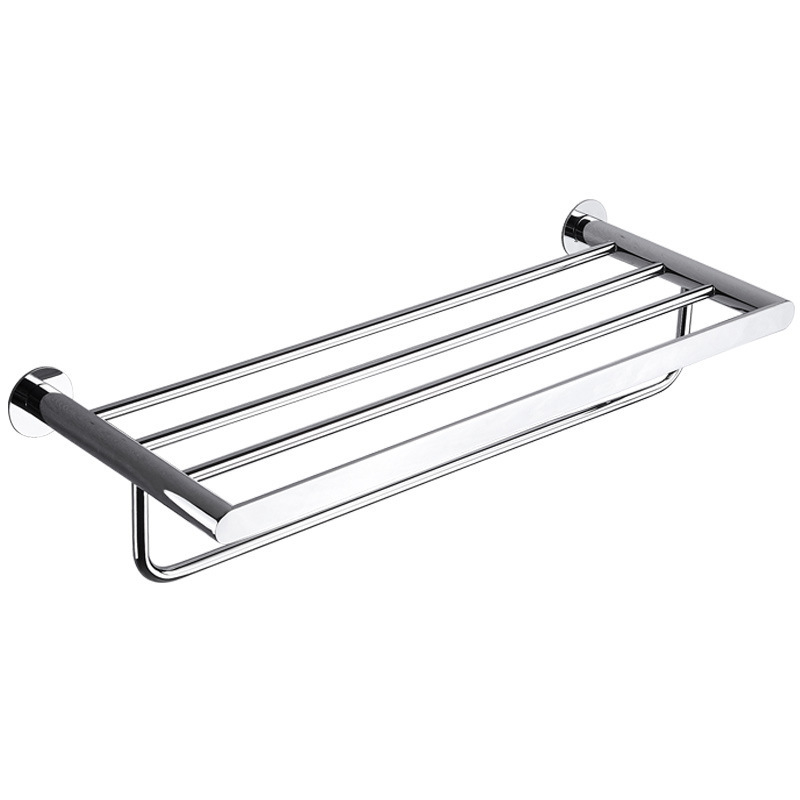 Rozsdamentes acél törölközőtartó elektroplatált felülettel, fényes luxus stílus, egyrétegű konstrukció, teherbírás 1-3 kg