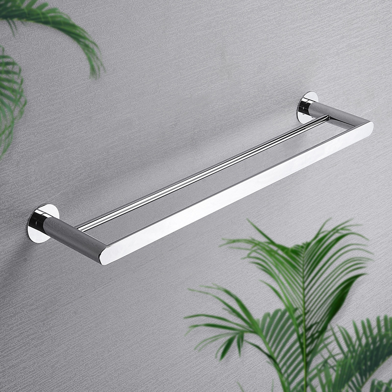 Rozsdamentes acél törölközőtartó elektroplatált felülettel, fényes luxus stílus, egyrétegű konstrukció, teherbírás 1-3 kg