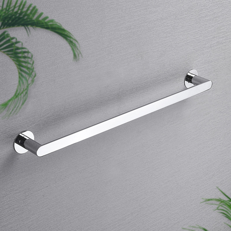 Rozsdamentes acél törölközőtartó elektroplatált felülettel, fényes luxus stílus, egyrétegű konstrukció, teherbírás 1-3 kg