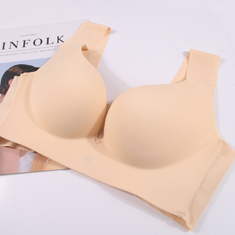 Női bevarrat nélküli alvó felső, nylon keverék anyagból, belső spandex 35%, 1/2 kosár, előre záródás, fix dupla vállpántok