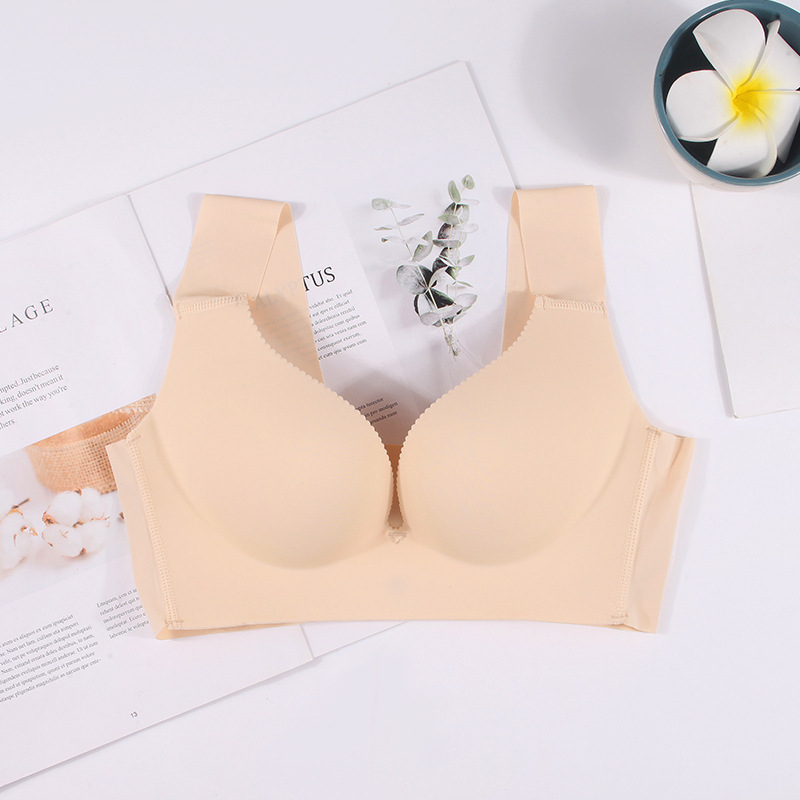 Női bevarrat nélküli alvó felső, nylon keverék anyagból, belső spandex 35%, 1/2 kosár, előre záródás, fix dupla vállpántok