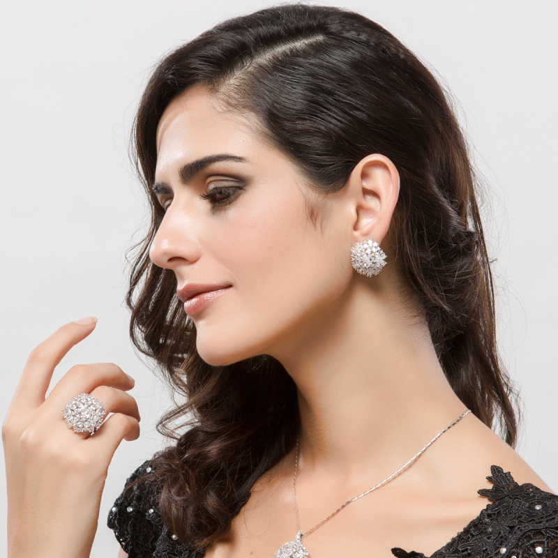 Bakreni prsten s oblikom cvijeta, elektroplatirani završetak, brend Brocade, podrijetlo Yiwu