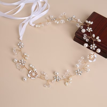 Tiara din aliaj, lucrată manual, pentru femei — accesorii pentru cap, fără cristale