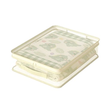 Átlátszó PVC tároló táska, kocka alakú, összecsukható, gardrób rendezésére és ágyneműtárolásra (utazás, smink, hálószoba)