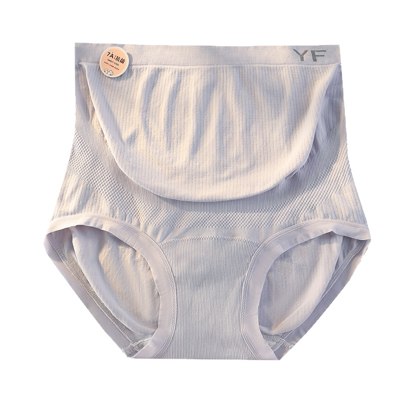 Magas derekú kismama alsónemű, varrásmentes, lélegző, antibakteriális, pamutszegély a szemérem részen