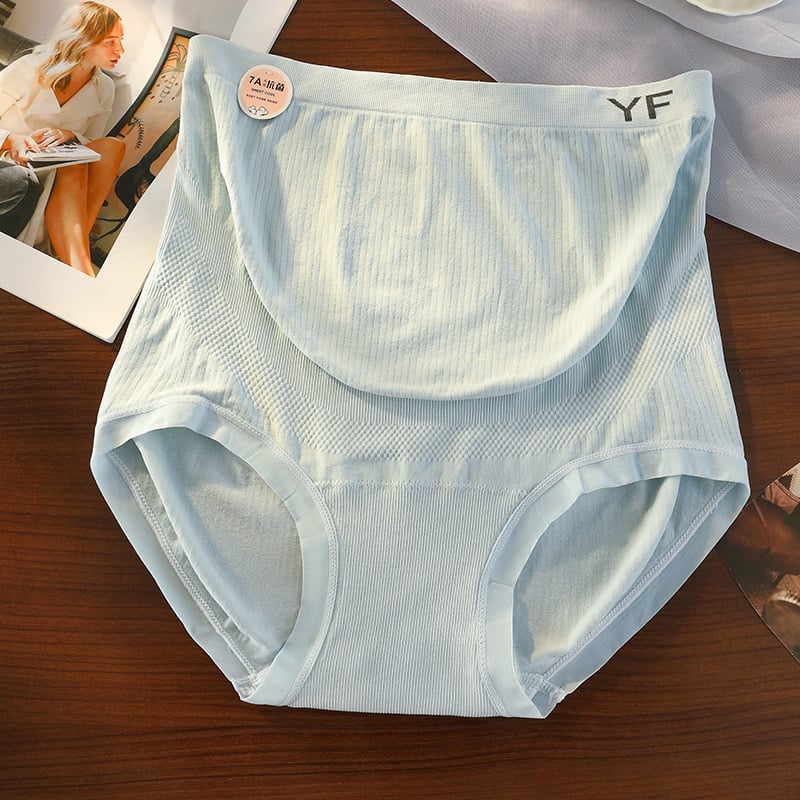 Magas derekú kismama alsónemű, varrásmentes, lélegző, antibakteriális, pamutszegély a szemérem részen