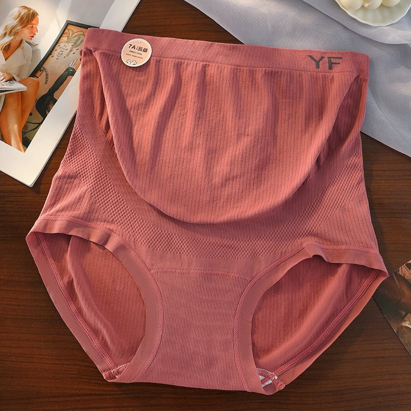 Magas derekú kismama alsónemű, varrásmentes, lélegző, antibakteriális, pamutszegély a szemérem részen