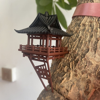 Древно архитектурен мини ландшафт – пластмасова 3D принтирана павилионна декорация за аквариум и двор