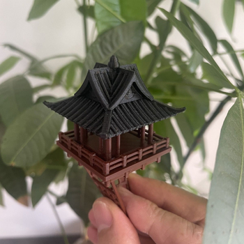 Древно архитектурен мини ландшафт – пластмасова 3D принтирана павилионна декорация за аквариум и двор