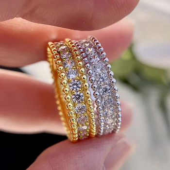 Geometrijski bakreni prsten, elektroplatirani, unisex, Hua Jie Jewelry, proljeće 2025