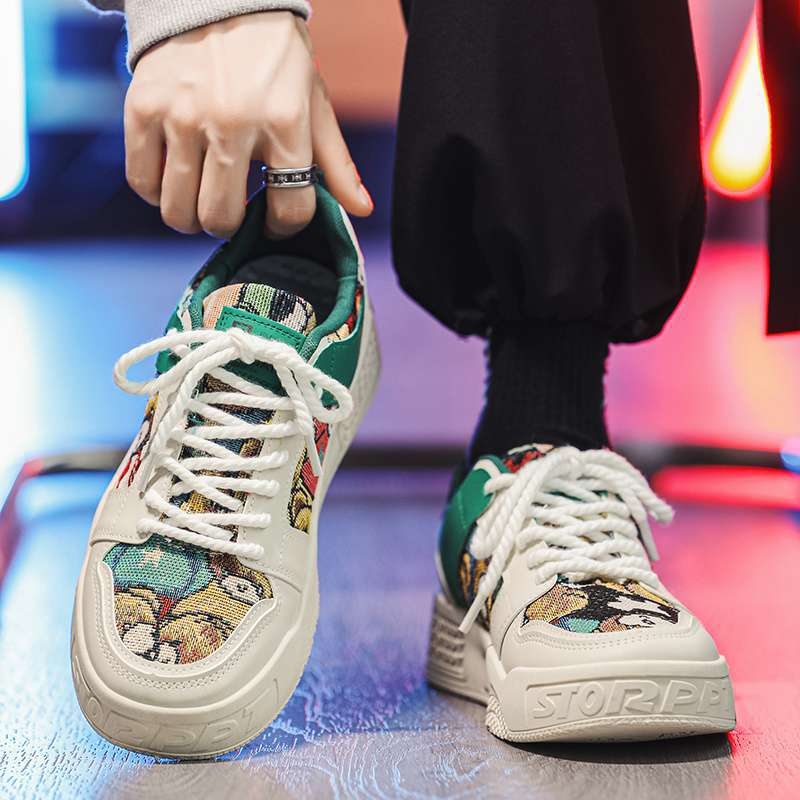 Muške platnene loaferice slip-on, prozračne, srednje visine, gumena potplata, PVC ulozak