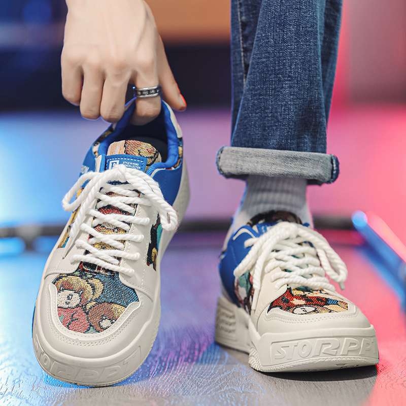 Muške platnene loaferice slip-on, prozračne, srednje visine, gumena potplata, PVC ulozak