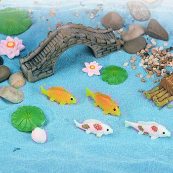 DIY микроландшафт аквариумни украси от смола, растения, пасторален стил, персонализирано производство
