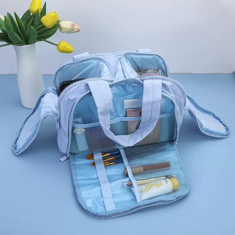Kozmetička torbica za žene, vanjski materijal najlon, podstava od poliestera, zatvarač, ležerni putnički stil, Youchuan marka, izdanje jesen 2025.