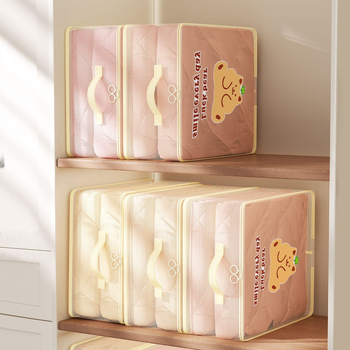 Prozirna PVC skladišna torba, sklopiva kubičnog oblika – četverodijelni organizator za garderobu, putovanja, spavaću sobu i dnevnu sobu