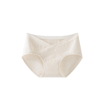 Chiloți de maternitate din bumbac, căptușeală din bumbac, țesătură jacquard, respirabili, antibacterieni, susținerea abdomenului, talie joasă