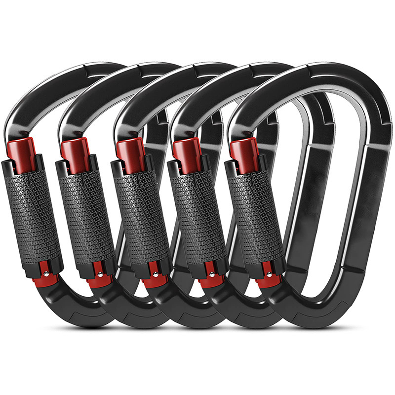 Карабинер с бързо освобождаване, автоматично заключване, алуминиева сплав, 25 kN, марка Q&C, пакет от 100 бр.