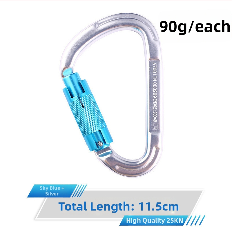 Карабинер с бързо освобождаване, автоматично заключване, алуминиева сплав, 25 kN, марка Q&C, пакет от 100 бр.