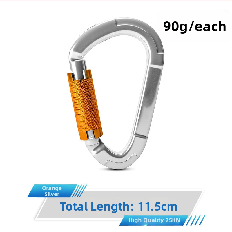 Карабинер с бързо освобождаване, автоматично заключване, алуминиева сплав, 25 kN, марка Q&C, пакет от 100 бр.