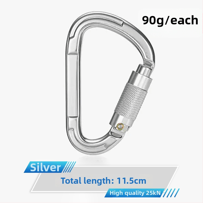 Карабинер с бързо освобождаване, автоматично заключване, алуминиева сплав, 25 kN, марка Q&C, пакет от 100 бр.