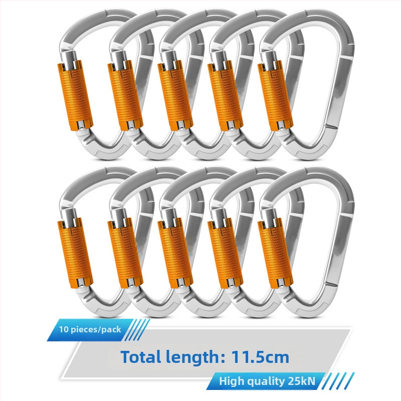Карабинер с бързо освобождаване, автоматично заключване, алуминиева сплав, 25 kN, марка Q&C, пакет от 100 бр.