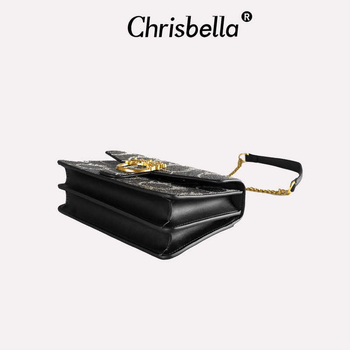 Crossbody torba s lancem i kristalima, retro naglasak, PU materijal, kvadratna mala torba, proljeće 2025, svakodnevna upotreba