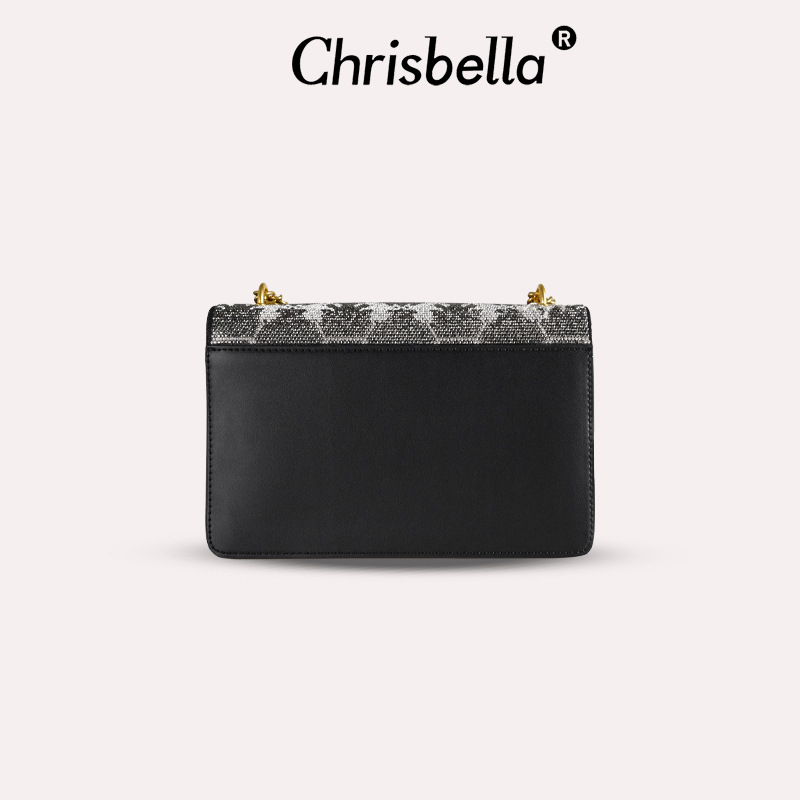 Crossbody torba s lancem i kristalima, retro naglasak, PU materijal, kvadratna mala torba, proljeće 2025, svakodnevna upotreba