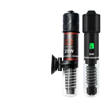 Аквариумна нагревателна пръчка, автоматично поддържане на температурата, стъклено тяло, 25W/50W