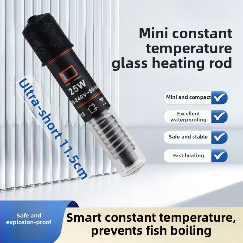 Akvarijná vykurovacia tyč, automatická konštantná teplota, sklenené telo, 25W/50W