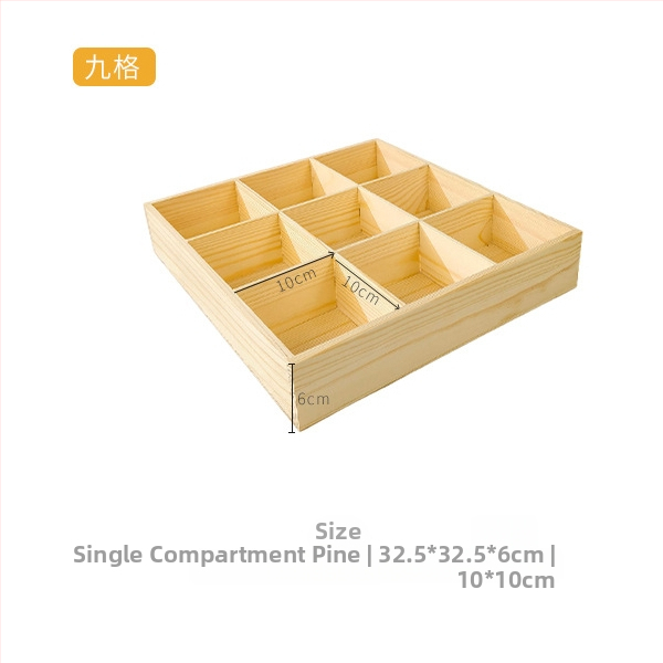 Drevená skladacia skrinka s viacerými mriežkami a štvorcovými priehradkami, na stolné použitie, kapacita 18 l, prispôsobiteľná, montáž do auta