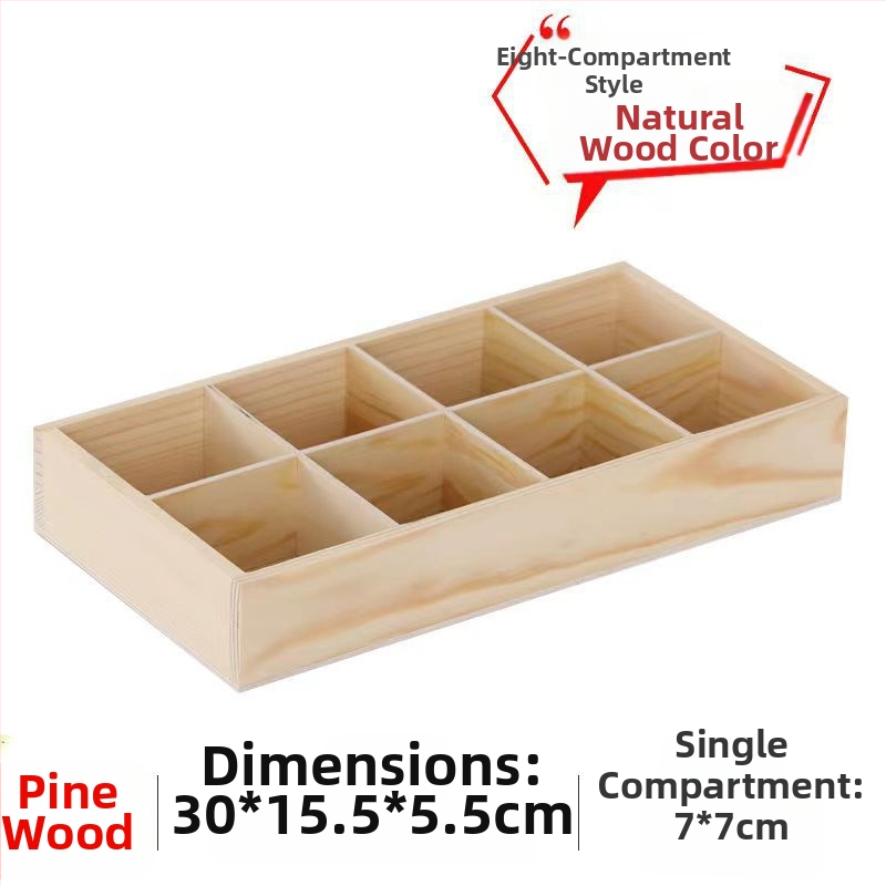 Drevená skladacia skrinka s viacerými mriežkami a štvorcovými priehradkami, na stolné použitie, kapacita 18 l, prispôsobiteľná, montáž do auta