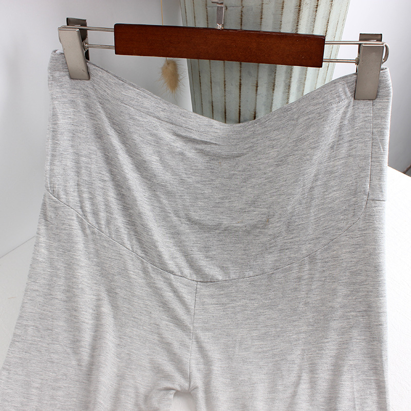 Kismama crop nadrág pocak-támasztással, vékony nyár, modal-pamut keverék, szoros szabás