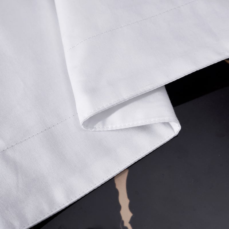 Négy darabos pamut szatén ágynemű készlet, egyszínű, Twill szövés, 2000–2500 g/m², reaktív festés, hotell-stílus