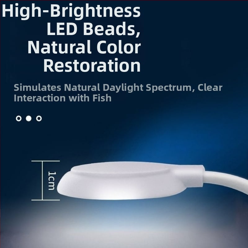 LED lampa za akvarij s klipsom za stolnu upotrebu - PC materijal, klips dizajn, svjetlo za rast