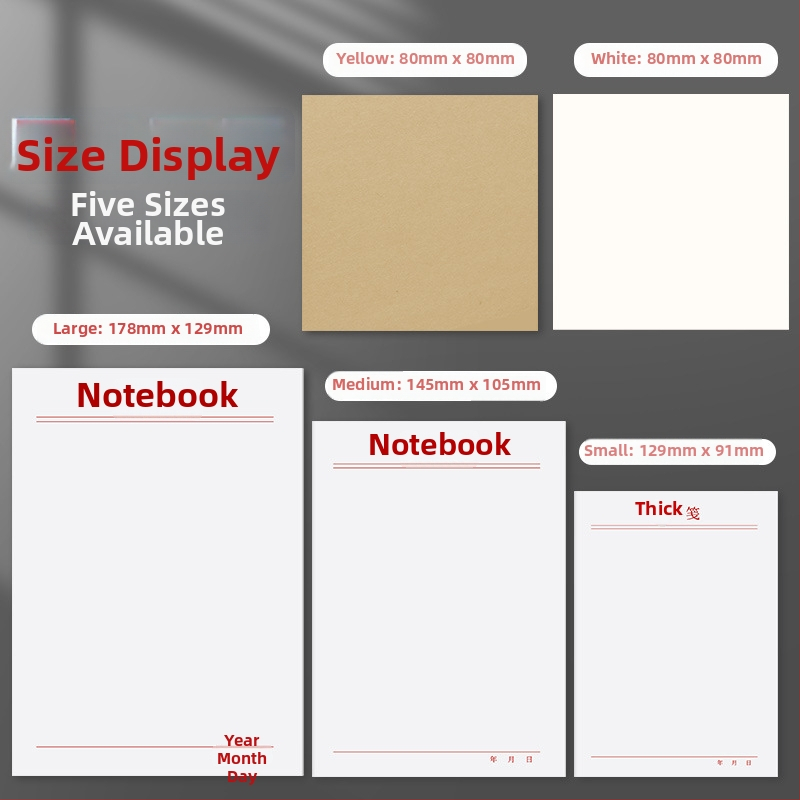 Think about it Papierový poznámkový blok – prázdne stránky, trhacie stránky, základné balenie