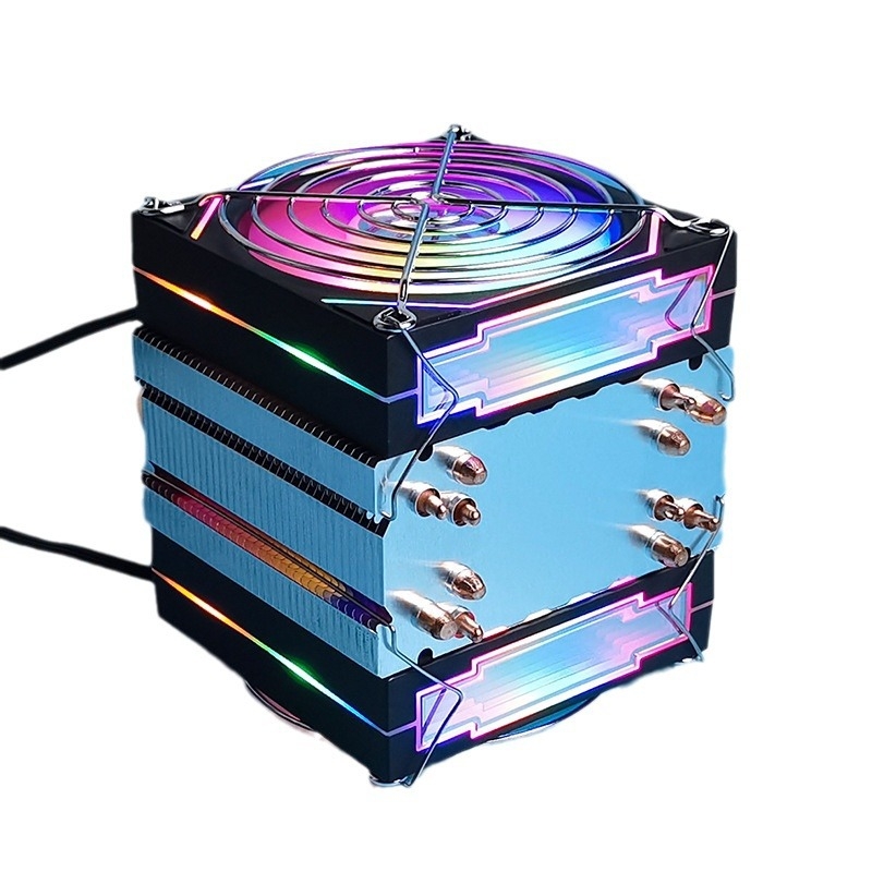 Ψύκτης για ημιαγωγούς, κατασκευή από χαλκό και αλουμίνιο, 2/4/6 σωλήνες θερμότητας, αερόψυξη, θόρυβος 25 dB