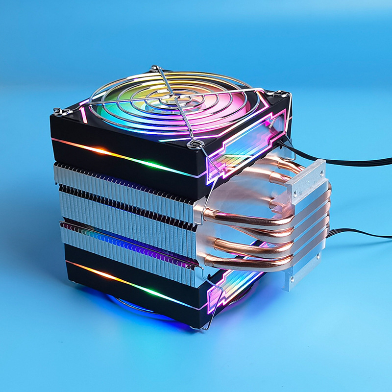 Ψύκτης για ημιαγωγούς, κατασκευή από χαλκό και αλουμίνιο, 2/4/6 σωλήνες θερμότητας, αερόψυξη, θόρυβος 25 dB