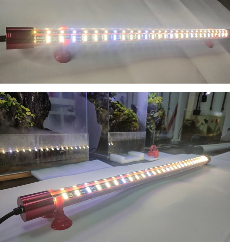 Koi- és sárkányhalak akvárium LED fénye, 5 sor LED, 240° ultra széles vetület, 30–80W