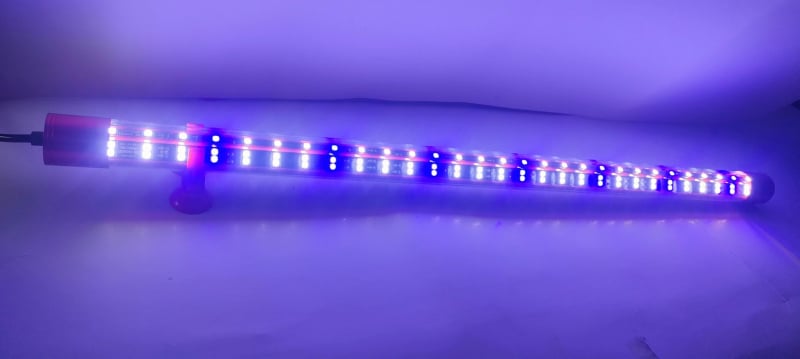 Koi- és sárkányhalak akvárium LED fénye, 5 sor LED, 240° ultra széles vetület, 30–80W