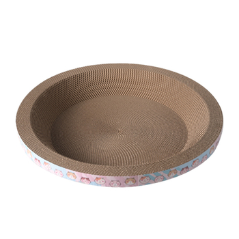 Kör alakú macska karmoló tábla beépített karmoló tálcával, kopásálló hullámtartó kartonból, 20 darabos csomag, Sheng Lun Pet