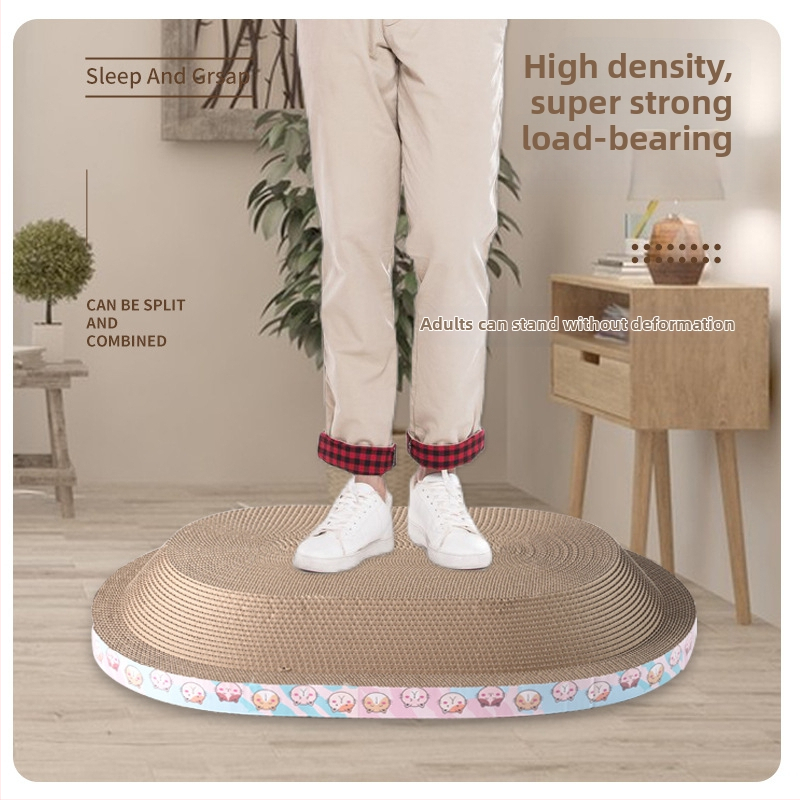 Kör alakú macska karmoló tábla beépített karmoló tálcával, kopásálló hullámtartó kartonból, 20 darabos csomag, Sheng Lun Pet