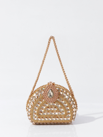 Éjszakai party retikül kristályokkal, vízszintes négyszög alakú forma, zár, belső zseb a telefon számára, poliészter bélés