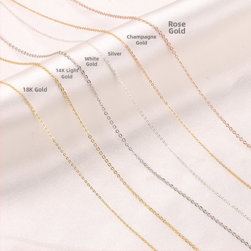 Zlatá naplnená retiazka s guličkami, tenký plochý O-uzol, 14K/18K zlaté vyplnenie, meďové jadro, elektroplatovanie pre šperky DIY