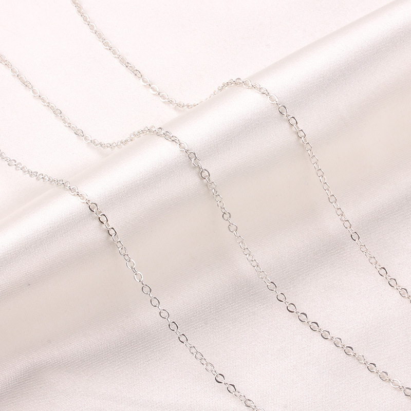 Zlatá naplnená retiazka s guličkami, tenký plochý O-uzol, 14K/18K zlaté vyplnenie, meďové jadro, elektroplatovanie pre šperky DIY