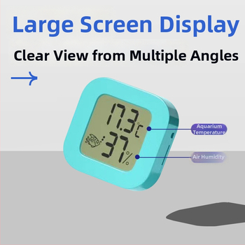 Θερμόμετρο ενυδρείου, αδιάβροχο, υψηλής ακρίβειας, διπλή ψηφιακή οθόνη, τοίχου, εξωτερικός αισθητήρας για θερμοκρασία και υγρασία