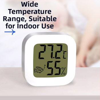 Θερμόμετρο ενυδρείου, αδιάβροχο, υψηλής ακρίβειας, διπλή ψηφιακή οθόνη, τοίχου, εξωτερικός αισθητήρας για θερμοκρασία και υγρασία