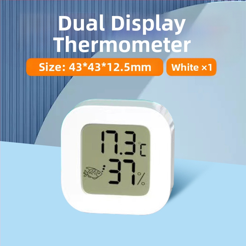 Θερμόμετρο ενυδρείου, αδιάβροχο, υψηλής ακρίβειας, διπλή ψηφιακή οθόνη, τοίχου, εξωτερικός αισθητήρας για θερμοκρασία και υγρασία