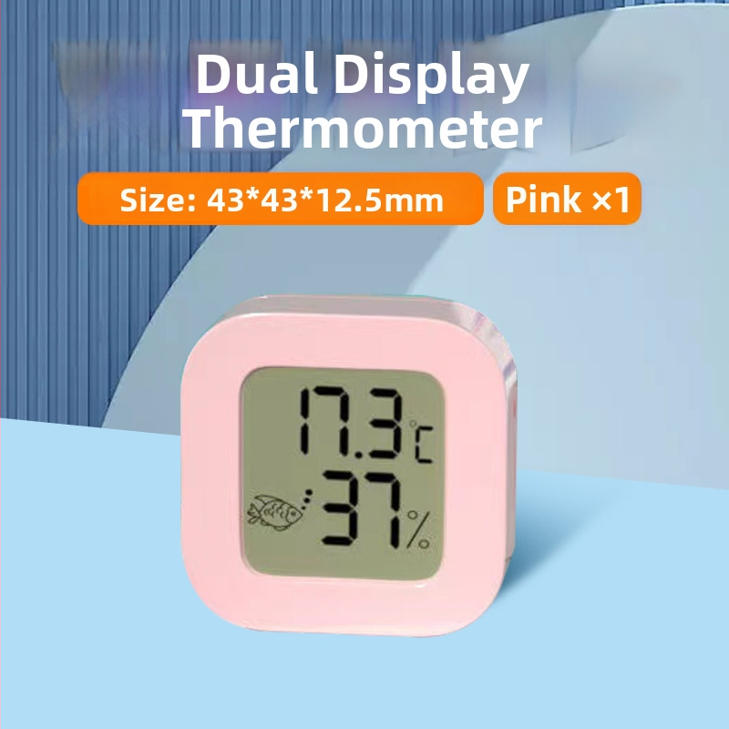 Θερμόμετρο ενυδρείου, αδιάβροχο, υψηλής ακρίβειας, διπλή ψηφιακή οθόνη, τοίχου, εξωτερικός αισθητήρας για θερμοκρασία και υγρασία